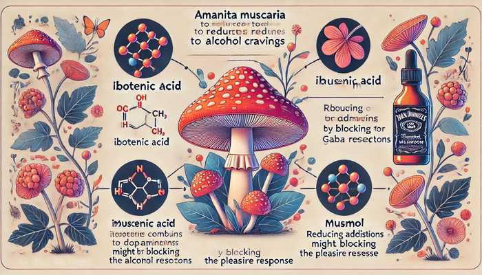 Alcohol addiction and fly agaric