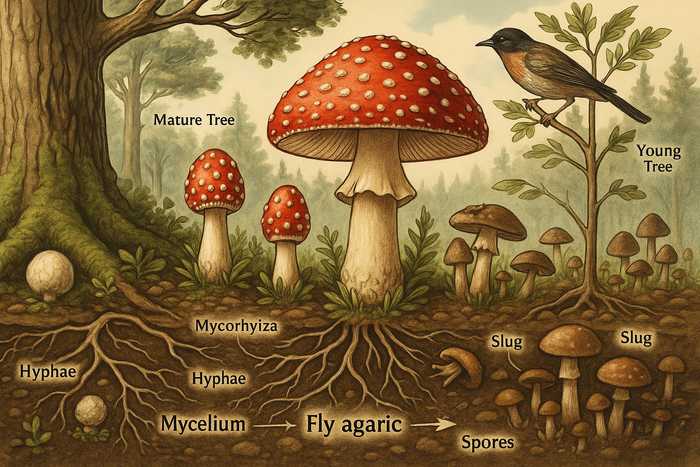 Doğada Amanita: Yaşam Döngüsü ve Ekolojik Rol