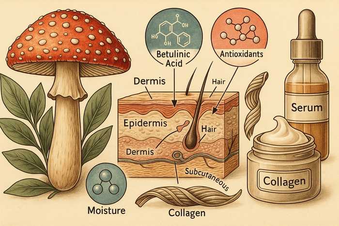 Flying mushroom in cosmetology: natural skin care